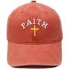 Hot Sale FAITH Alphabet Embroidery Baseball Cap Washed Retro Daddy Hat Men's and Women's Casual Shade Daddy Hat