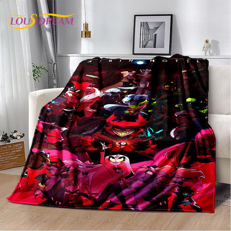 2025 H-Hazbin Hotel Charlie Cartoon Soft Blanket,Soft Throw Blanket for Home Bedroom Bed Sofa Picnic Travel Cover Child Gift