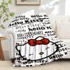 1pc Cat, Bow, whiteDigital Print Fleece Blanket - Contemporary Style, Suitable for All Seasons, Perfect for Home, Travel, or Camping - Machi
