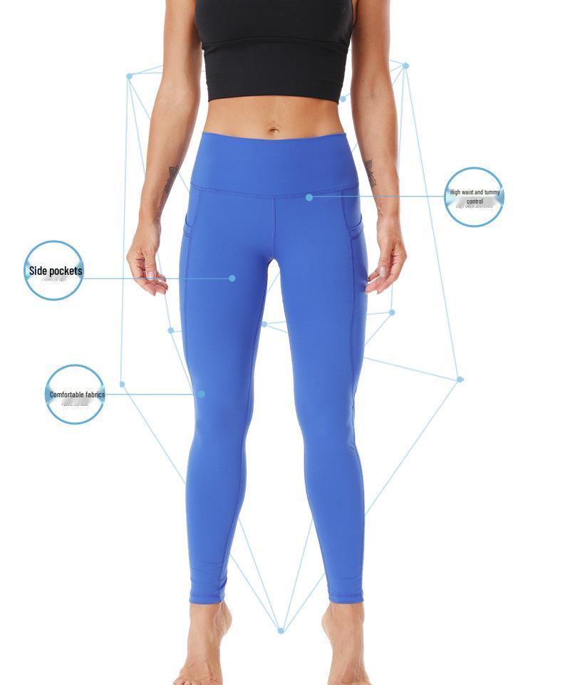 

Бесшовные женские фитнес-леггинсы с высокой талией - Подтяжка ягодиц, Йога, Бег, Брюки длиной до икры Double Extra Large темно-синий