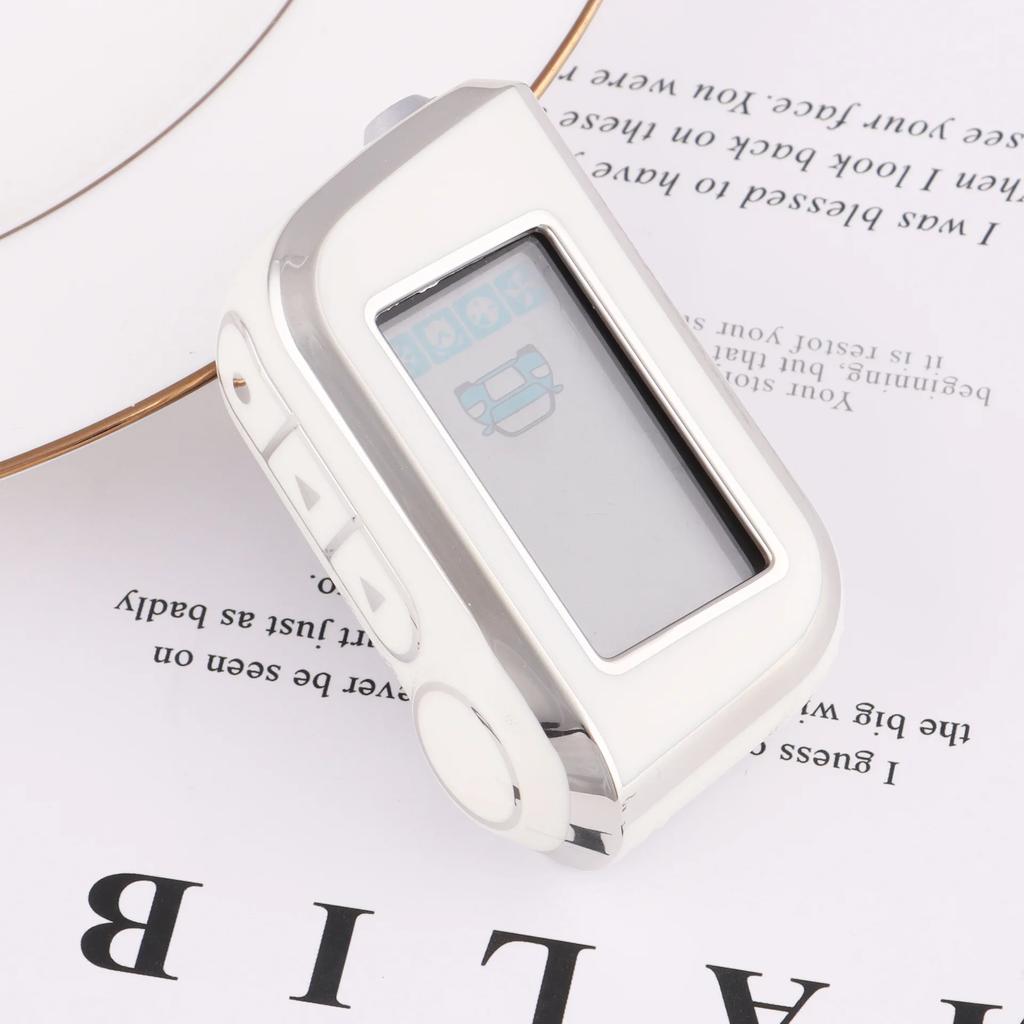 Pentru Starline A93 A63, versiunea rusă, alarmă mașină bidirecțională, telecomandă LCD, breloc, husă pentru chei TPU de înaltă calitate