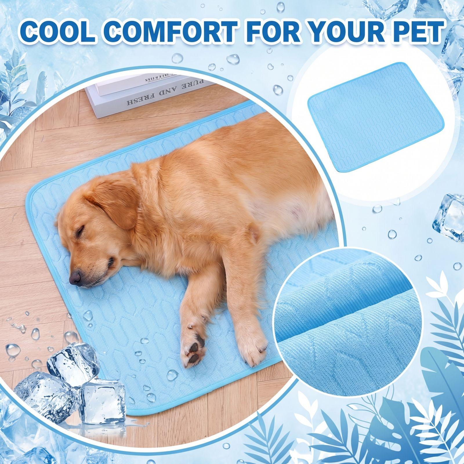 

Pet Mat, Breathable Ice Silk Latex Pad For Dogs And Cats, Summer Sleeping Bed Cushion One Size
