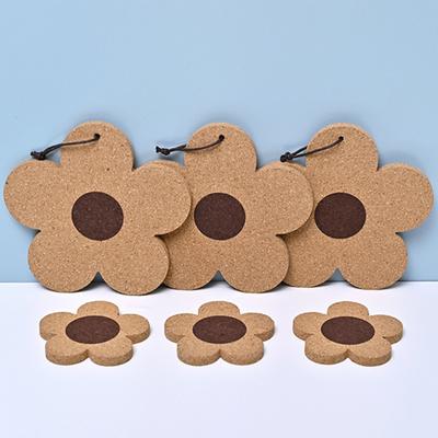 Flower Shape Pot Holders Heat-Resistant with Hanging Rope Fine Texture Kitchen Insulation Coasters Hot Pad for Dishes