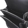 Fujiya (Fujiya) Architectural Thin Waist Bag, 3 Tiers, Black Gold, Light PU Leather Series, AB-43BG
