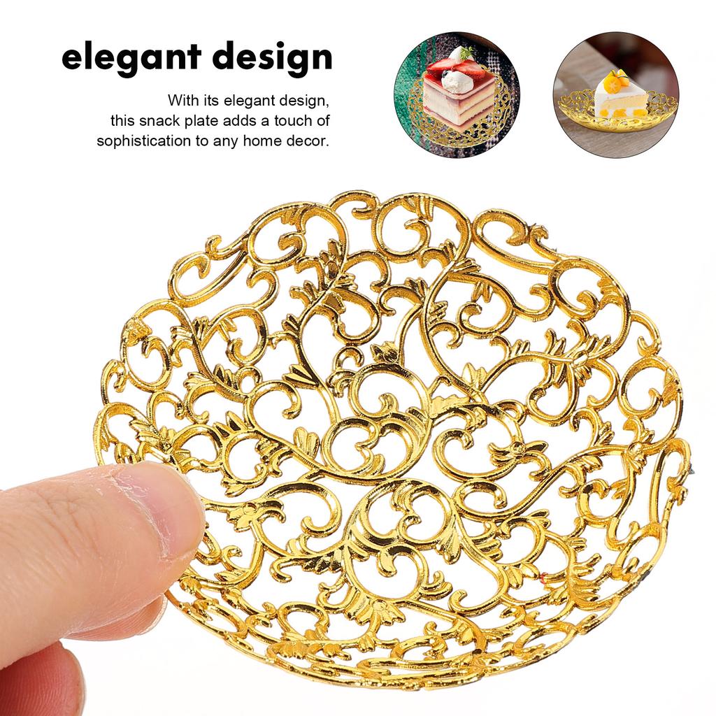 12 Pcs Cake Tray Ramadan Cookie Food Trays Tableware Decorate Serving Plastic Eid Mubarak Banquet