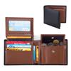 Genuine leather men's short wallet, new soft cowhide three-fold wallet, men's RFID multi-functional retro wallet