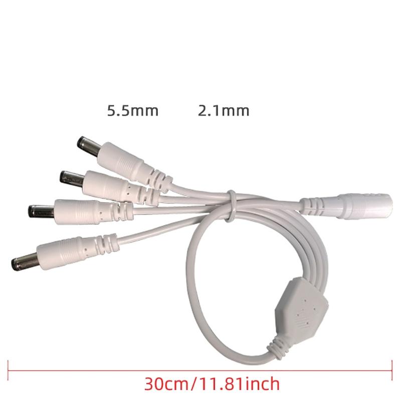 5.5mmx2.1mm Y Splitter Cable DC5.5x2.1mm CCTV Powers Supply Splitter Cable  1 To 2Way,1 To 4Way Splitter Power Cord