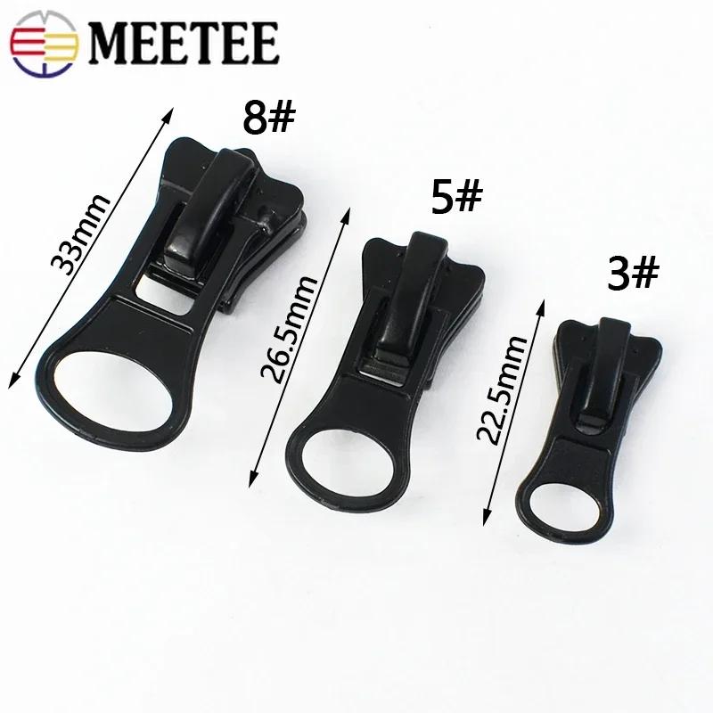 5-50 Sztuk Meetee #3 #5 #8 Suwak do zamka żywicznego Torba Zamki do odzieży Główka ściągacza Zestaw naprawczy zamka Zamiennik Akcesoria do szycia