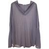 Large Size T-shirt Women's Long Sleeved Summer Ice Silk Thin Style Medium Long Style Hooded V-neck Mesh See Through Sunscreen Clothing