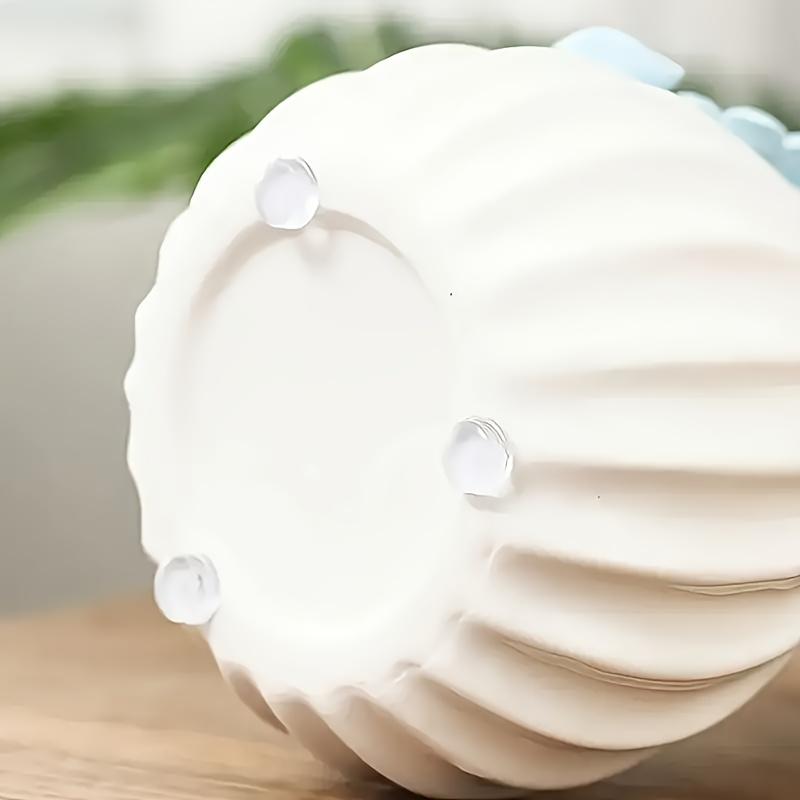 81pcs Clear Transparent Silicone-Like Door Stopper Bumps - Heavy-Duty Cabinet & Furniture Protectors, Wall-Mounted