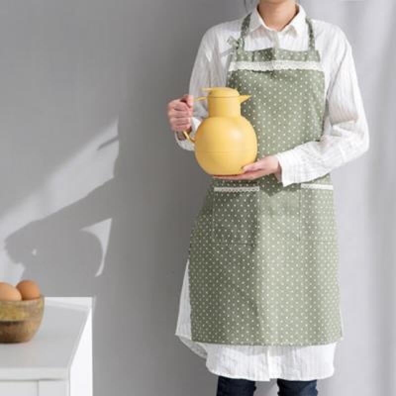 Härlig Miniprickig Förkläde Grön