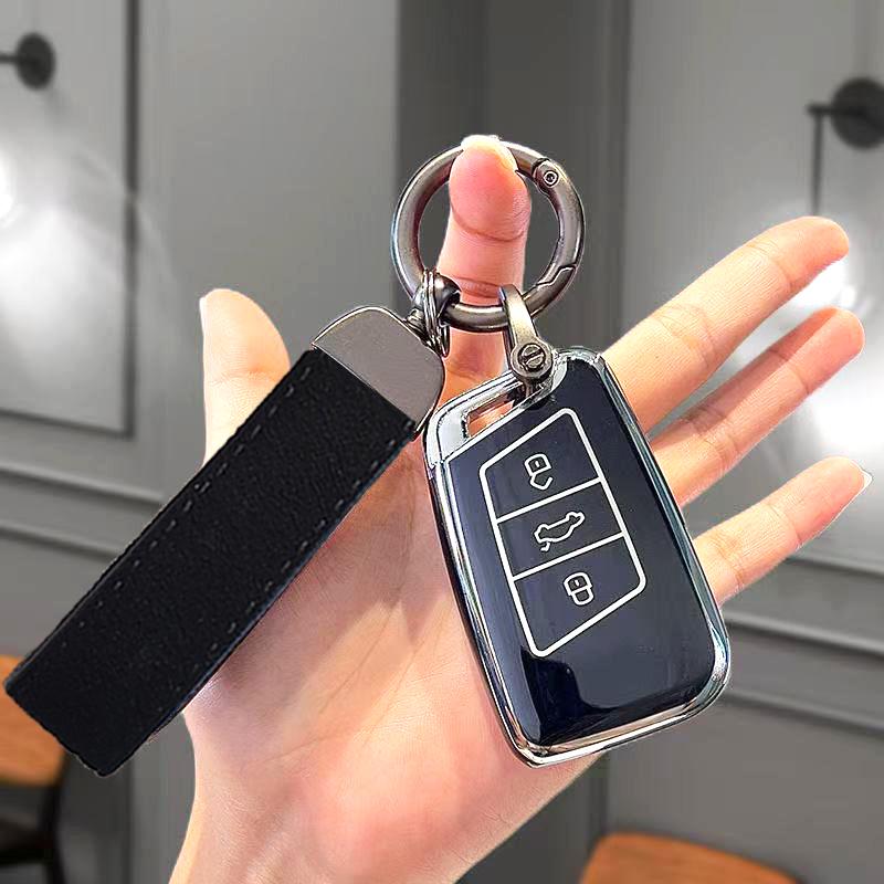 3 Buttons For Skoda Karoq Superb 3 Kodiaq For Vw Volkswagen Magotan Gte Cc Passat B8 Car Key Case Cover Keychain Accessories