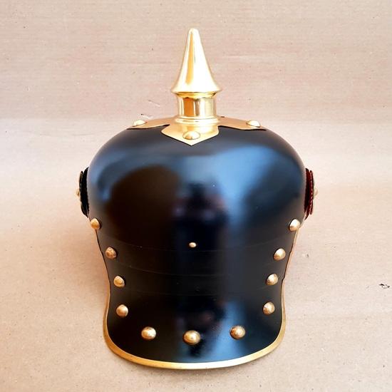 Deutsche Pickelhaube Kaiserlicher Preußischer Helm WW1 Stil Stachelhelm Bestes Geschenk für ihn, Cosplay-Geschenk