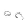 Double Row Zirconia Septum Nose Ring & Ear Bone Stud - European & American Cross-Border Piercing Jewelry