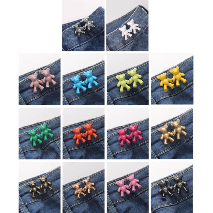 Colorful Bear No Sew Waist Button Jeans Buttons Cute Bear Jeans Buttons Pins