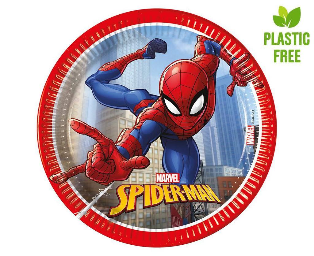 Talerzyki Spiderman - Crime Fighter 20 Cm, 8 Szt.