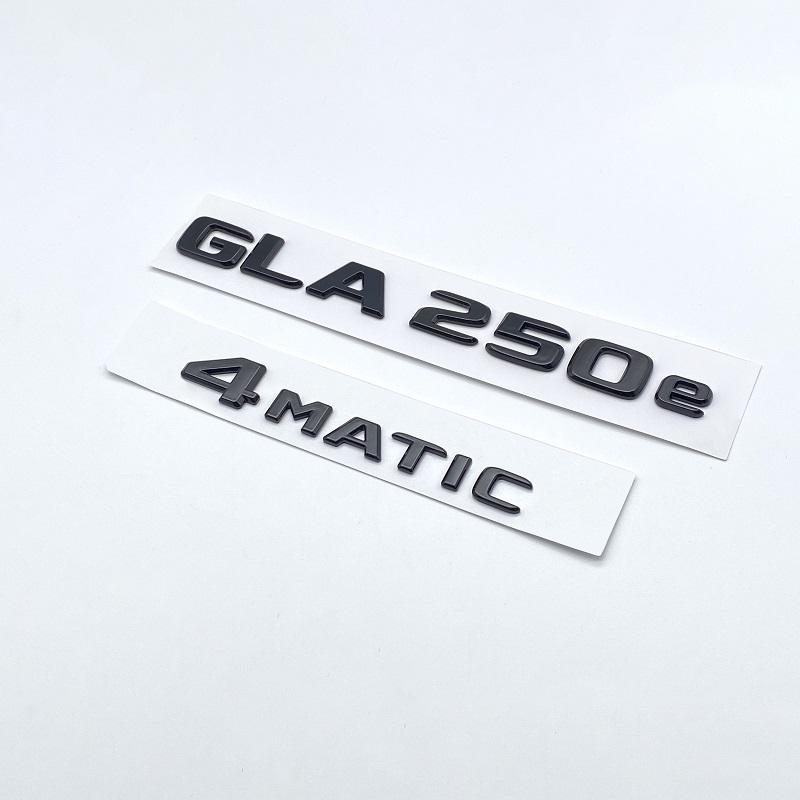 3D Chrome Black GLA250e 4Matic ABS Letters Emblem Car Rear Trunk Logo Sticker for Mercedes Benz X156 X253 AC1