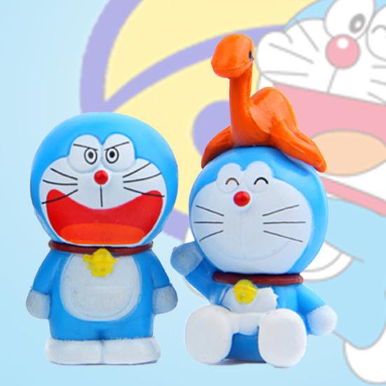 8Pcs/Set Lovely Statue Model Toy Funny Multifunctional Cartoon Doraemon Action Figurine for Decoration