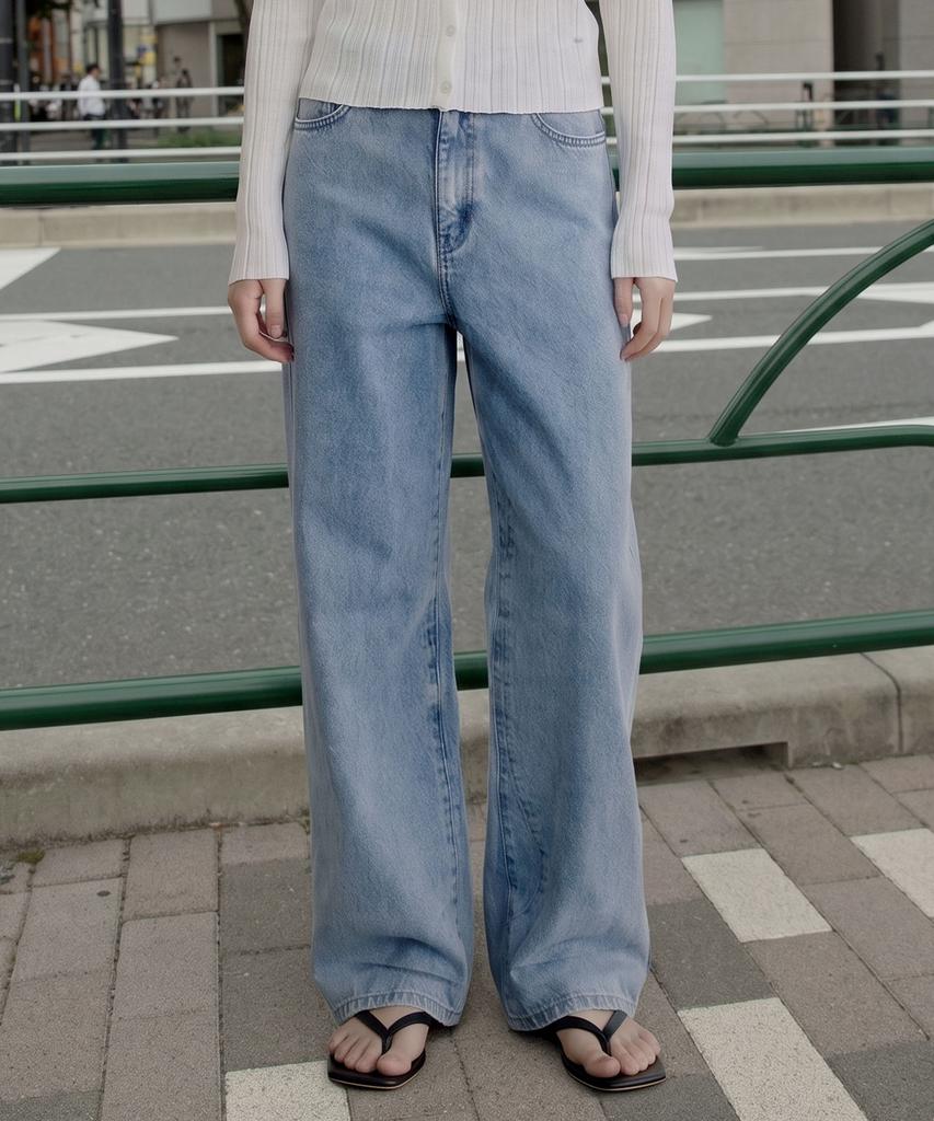 ARTID Low-Rise Semi-Wide Denim Pants_Light Blue