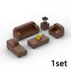 City Furniture Bed Series Creative Bricks TV Kitchen Bedroom Bathroom Parts Basketball Stand DIY Kits Kids Toys Building Blocks