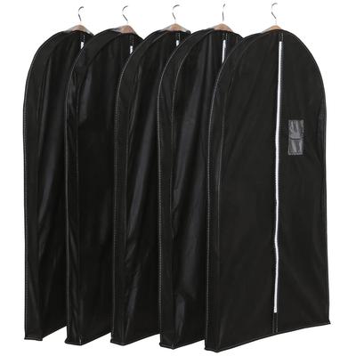 Astro Gusseted Suit Protects Against and Ideal for Storing Thick Garments or Formal Wear Where Silhouette Is Covers, Black, 5-Pack. Moisture, Dust,