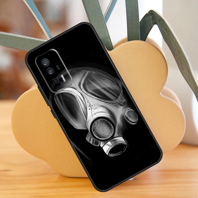 Gas Mask Case For Xiaomi 13T 11T 12T Pro 13 14 Ultra 12 Lite POCO F6 F5 X6 Pro M6 X3 X5 M5s F3 Cover