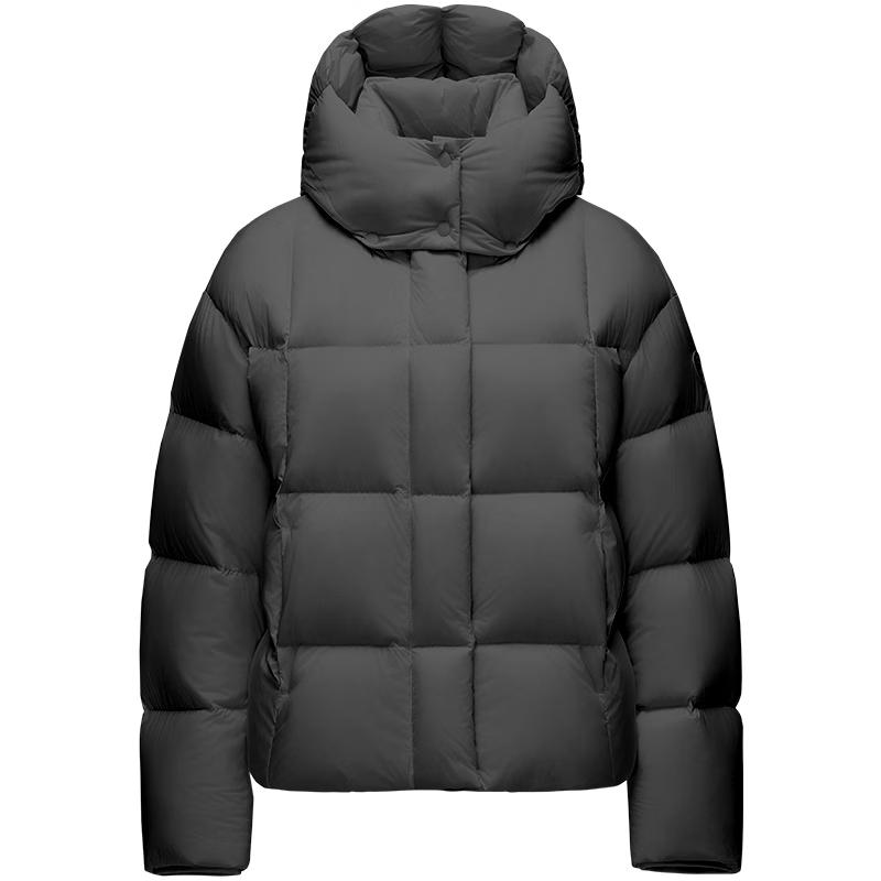 Tanbor Women's Puffy Short Down Jacket with Detachable Hood