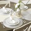 Golden Sliver Glitter Round Braided Placemats Set of 6 34/38CM Circle Place Mats Washable Table Mats for Kitchen Party Wedding