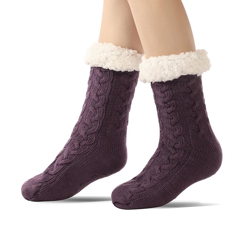 Rutschfeste Fleece-Haussocken - Gemütliche Herbst-/Winter-Haus- und Bodensocken