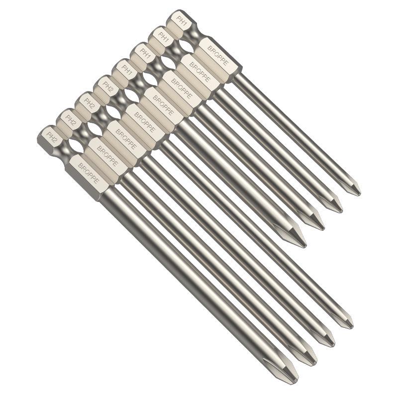 BROPPE Magnetic Cross Screwdriver with Electric Drill and Pneumatic Nozzle Head
