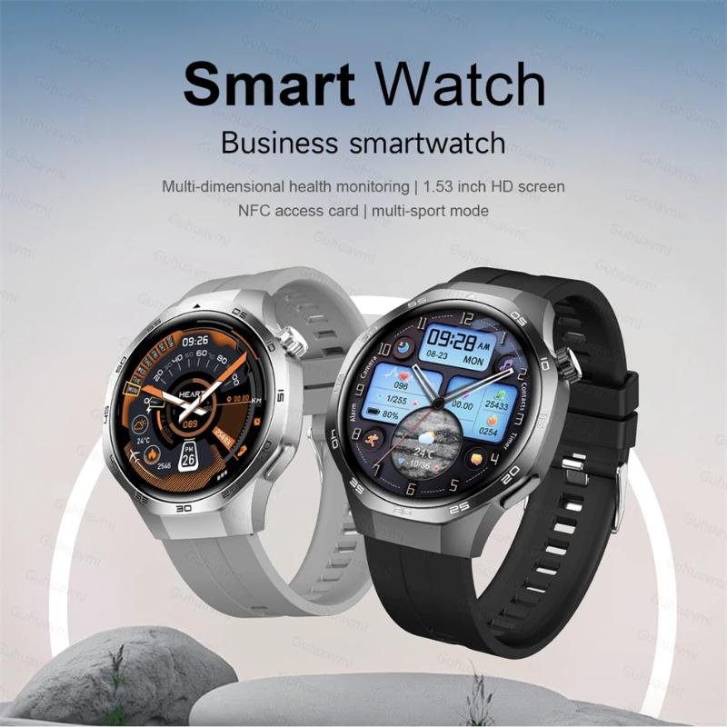 2025 New Bluetooth Call Smart Watch Men AMOLED HD Large Screen Heart Rate NFC IP68 Waterproof Sport Wireless Charging for Xiaomi