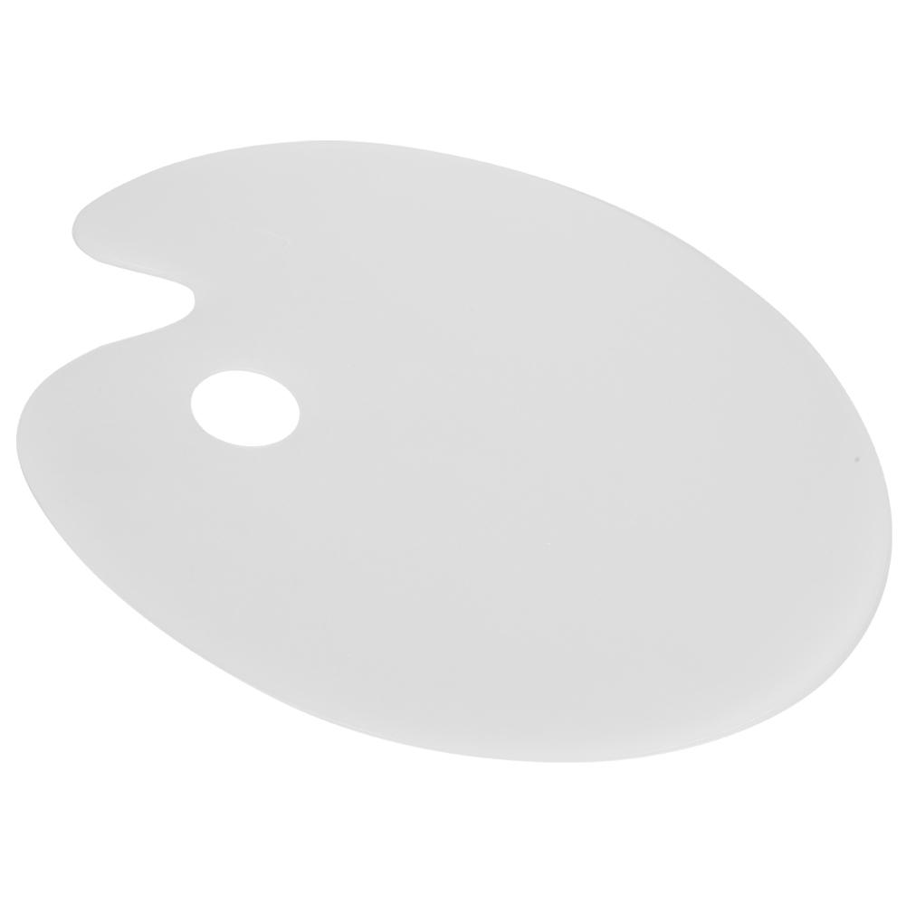 Acrylic Painting Palette Clear Oval Paint Tray Mixing Color Paint Pallet School Art Supplies