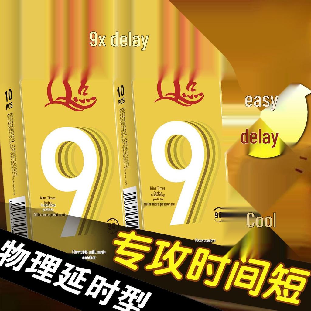 Q Point Thickened Desensitizing Condoms for Long-lasting, Soothing Safe Sex for Couples.
