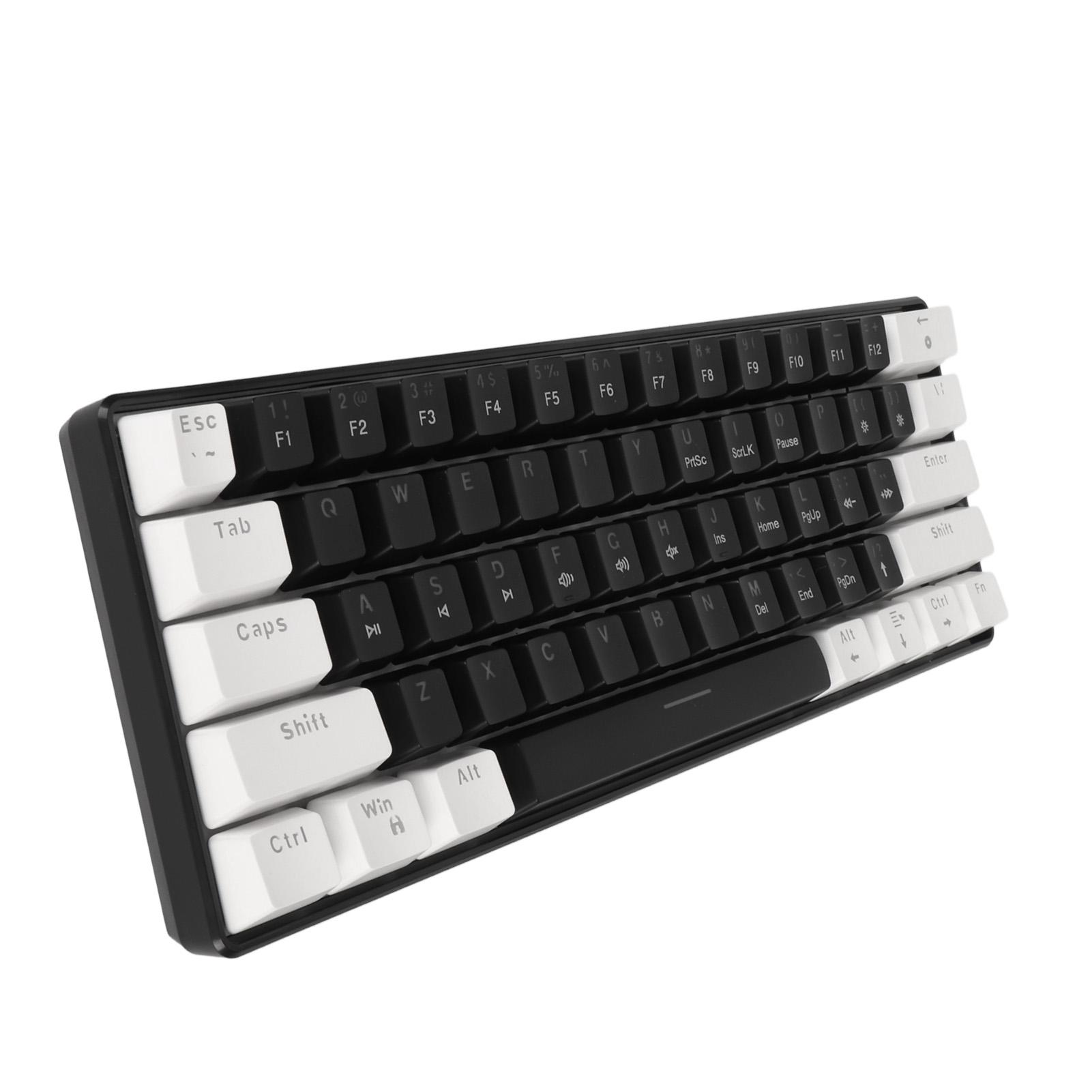 

61 Key Mechanical Keyboard Blue Wired RGB Gaming Mechanical Keyboard with Cool Lighting Effect for Study