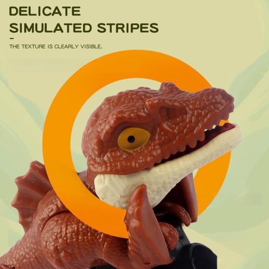 3 Pcs Dinosaur Action Figures with Movable Mouths Funny Finger Dino Toys for Kids Dinosaur Figure Chomp Toy Gifts for Halloween Easter Christmas