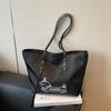Casual Korean Style Dachshund Tote Bag Graffiti Puppy Cute Armpit Shoulder Bag Commuting Square Underarm Handbag Outdoor