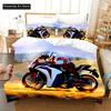 3D Sport Motorrad Bettwäsche Set Niedliche Bettbezug Bettdecke mit Kissenbezug Twin Einzel Queen King Größe Jungen Erwachsene Zuhause