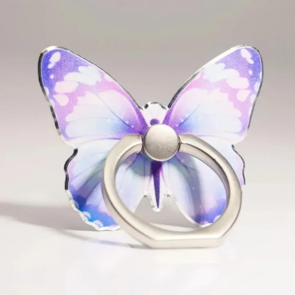Universal Beautiful Butterfly Mobile Phone Handle Holder Suitable Mobile Phone Finger Ring Holder Adhesive Holder