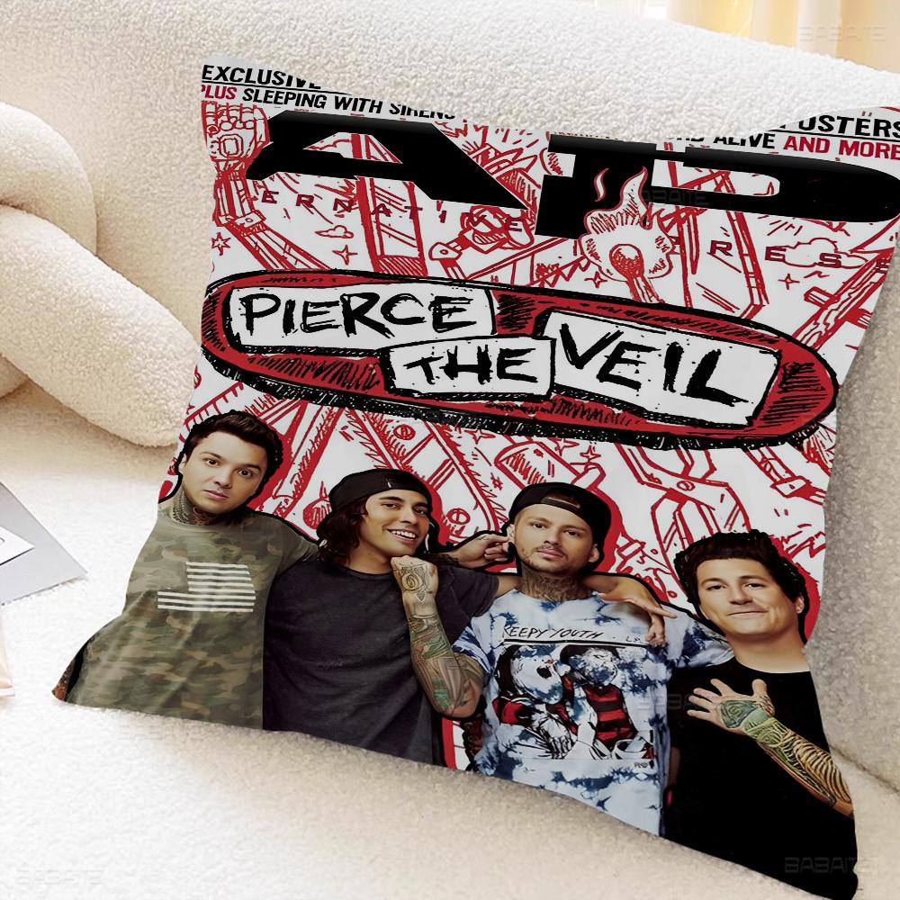 P-pierce The-Veil Band Pillow Anime Pillow Sofa Bed Head Pillow Cover Cushion Cover 45x45 Cm Fashion