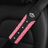 1 Diamond-encrusted Blingbling Metal Crown Faux Sheepskin Car Supplies Seat Belt Shoulder Strap Comfort Safety Belt