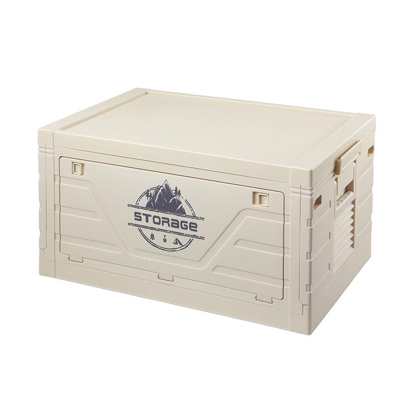 Foldable Wooden Lid Camping Storage Box & Extendable Picnic Table