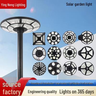 Solar-Powered UFO High-Pole Lamp: Waterproof Outdoor Lighting for Courtyard, Garden, Villa, or Terrace.