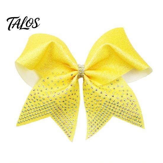 Secure Hair Grips for Dancers Sparkling Bow Clip, Glitter Sequin Clip Cheerleading Ribbon Bows Cheer Performance And Dance Team Accessories,