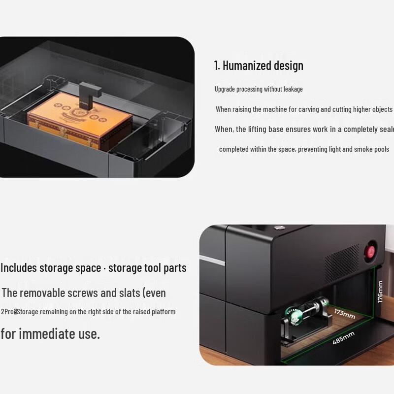 XTOOL P2/P2S Laser Engraver Riser Table CN plug (adapter included)