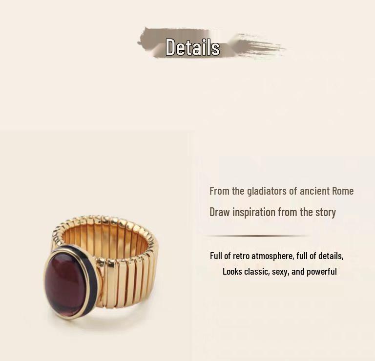 Rome Gladiator Soft Bracelet: Retro High-End Fashion, Niche Design, Versatile & Simple.
