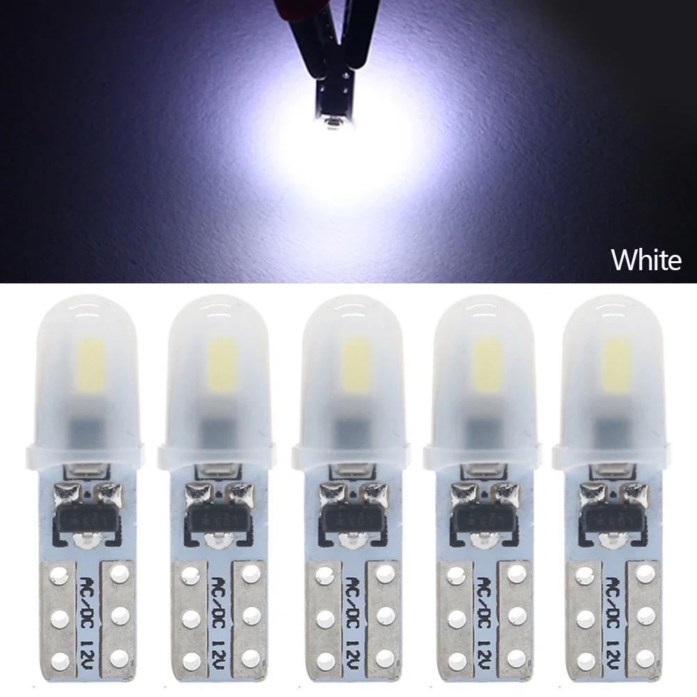 

5/10 шт. Светодиодная автомобильная лампа T5 W3W W1.2W Индикатор Приборная панель Клиновая лампа Автомобильный сигнальный свет 12 В Поддерживается дропшиппинг 5PCS белый