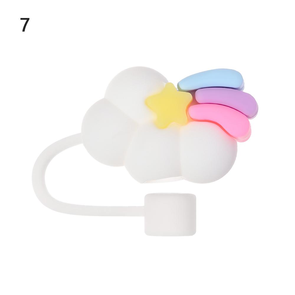 

1pcs Reusable Straw Tips Airtight Cartoon Plugs Cover Silicone Straw Plug Cup Accessories Drinking Dust Cap