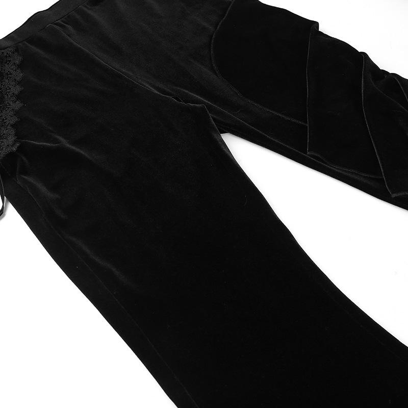 Women's Pants Wide Leg Gothic Sweatpants Punk Korean Style Black Elastic High Waist Trousers Joggers Harajuku Yoga Pant