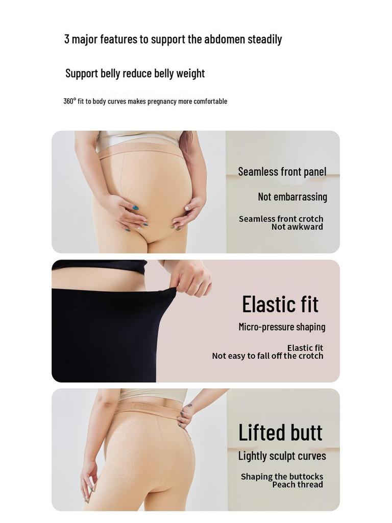 Plus Size Maternity Stockings: Belly-Friendly Bare Leg Fleece Leggings for All Seasons