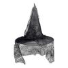 Cool Witch Hat Veil Tulle for Women Men Teenagers for Halloween Party Cobweb Sheer Retro Wizard Cosplay